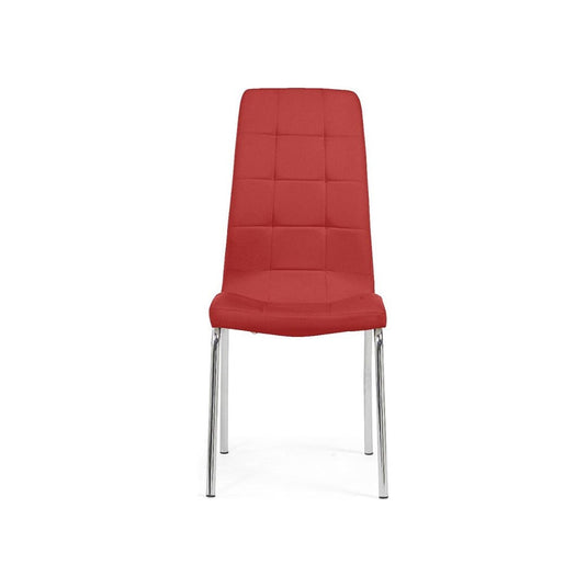 Fabrice Red Faux Leather Dining Chairs (Pair) Dining Chair Fabrice