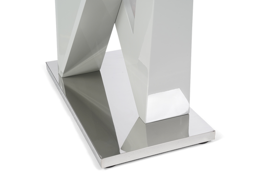 Marcella Light Grey Marble Effect High Gloss Console Table