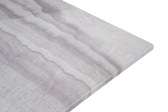 Marcella Light Grey Marble Effect High Gloss Console Table