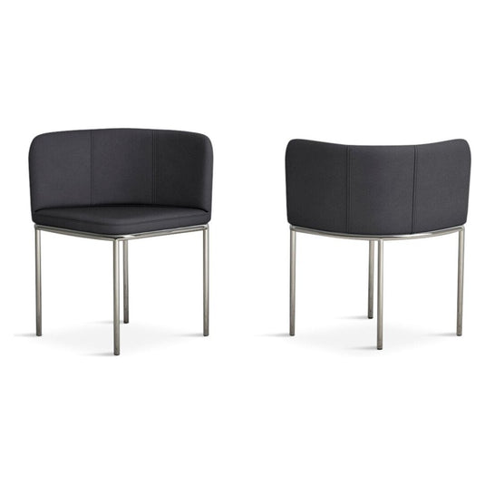 Santorini High Back Charcoal Grey Stools (Set) Dining Chair Santorini