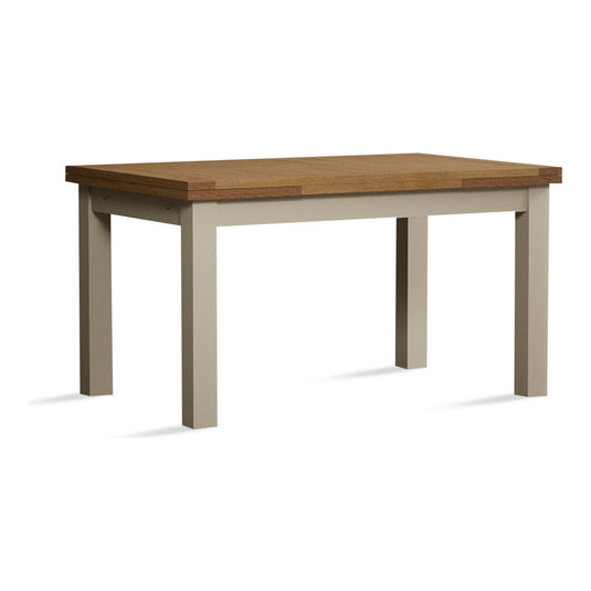 Extending Romney 140cm Oak and Cream Painted Dining Table