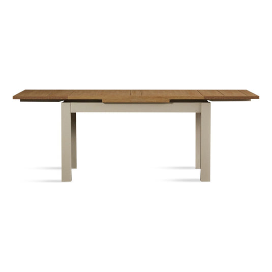 Extending Romney 140cm Oak and Cream Painted Dining Table