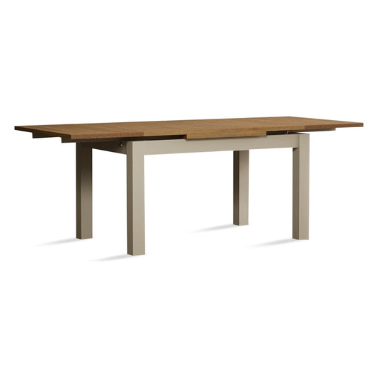 Extending Romney 140cm Oak and Cream Painted Dining Table