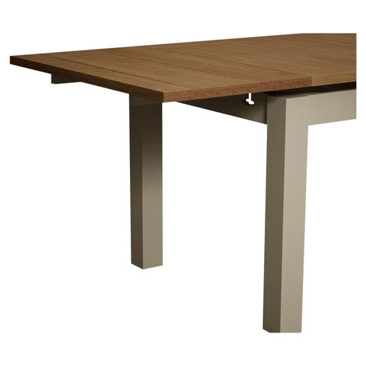 Extending Romney 140cm Oak and Cream Painted Dining Table