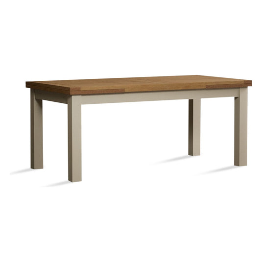 Extending Romney 180cm Oak and Cream Painted Dining Table