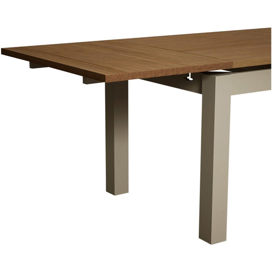 Extending Romney 180cm Oak and Cream Painted Dining Table