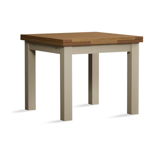 Extending Romney 90cm Oak and Cream Painted Dining Table