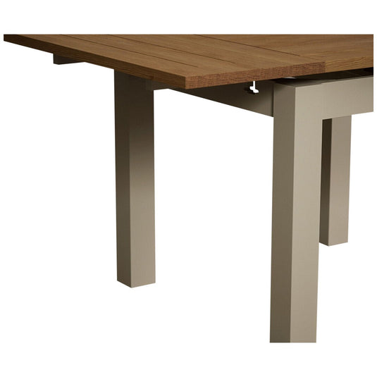 Extending Romney 90cm Oak and Cream Painted Dining Table