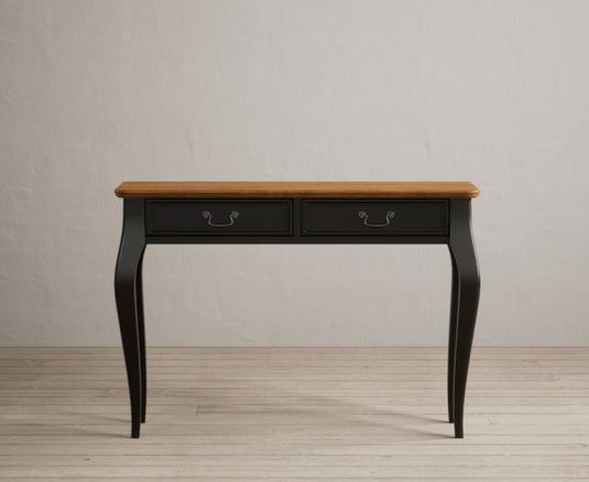 Maison Noir Oak and Black Painted Dressing Table