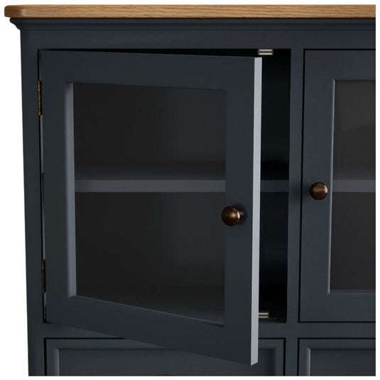 Ashton Oak and Blue Painted Small Dresser