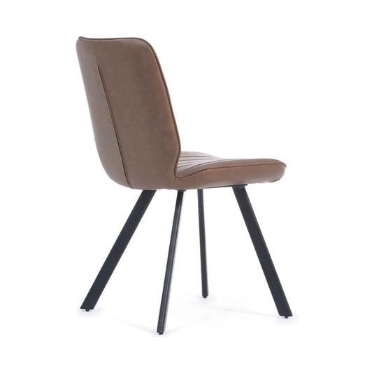 Hendrick Brown Faux Leather Dining Chairs Dining Chairs Hendrick