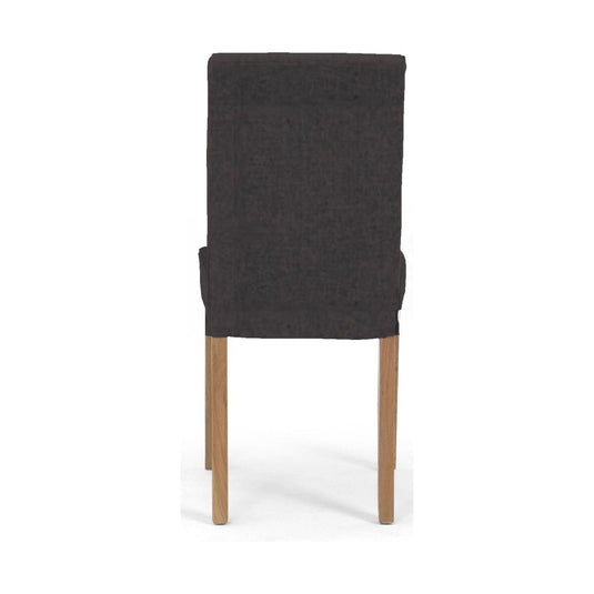 Lila Charcoal Black Fabric Dining Chairs Dining Chairs Lila