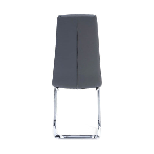 Vigo Grey Faux Leather Dining Chairs Dining Chairs Vigo