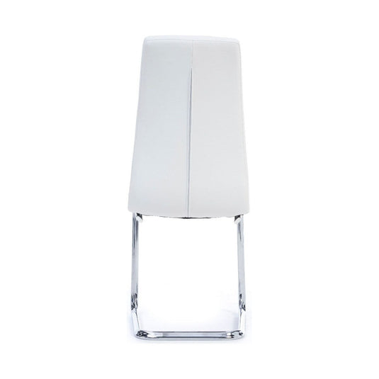 Vigo White Faux Leather Dining Chairs Dining Chairs Vigo