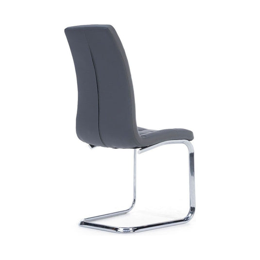 Vigo Grey Faux Leather Dining Chairs Dining Chairs Vigo