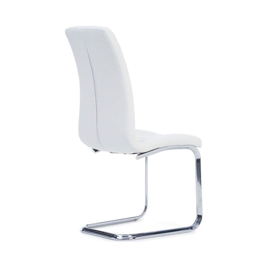 Vigo White Faux Leather Dining Chairs Dining Chairs Vigo