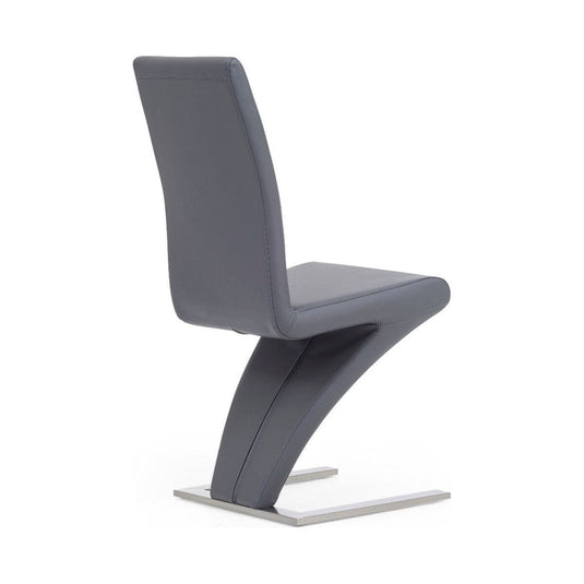 Hampstead Z Grey Faux Leather Dining Chairs Dining Chairs Hampstead