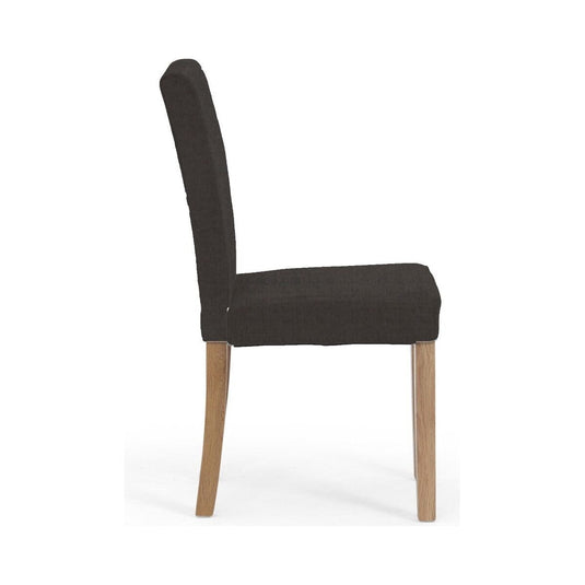 Lila Charcoal Black Fabric Dining Chairs Dining Chairs Lila