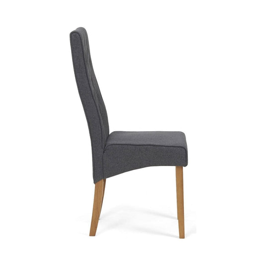 Ottilie Grey Fabric Dining Chairs (Pair) Dining Chair Ottilie