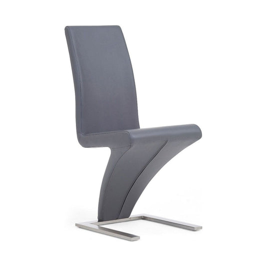 Hampstead Z Grey Faux Leather Dining Chairs Dining Chairs Hampstead