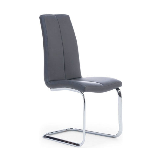 Tarin Grey Faux Leather Dining Chairs Dining Chairs Tarin