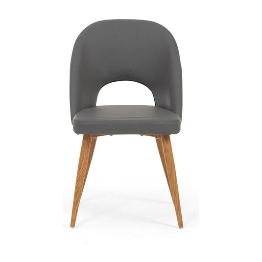 Hudson Grey Faux Leather Dining Chairs Dining Chairs Hudson