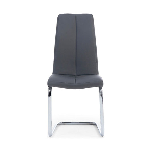Tarin Grey Faux Leather Dining Chairs Dining Chairs Tarin