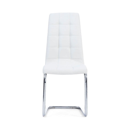 Vigo White Faux Leather Dining Chairs Dining Chairs Vigo