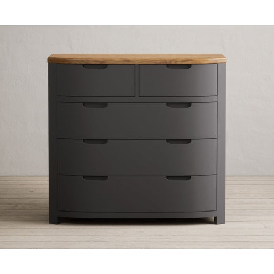 Bradwell Oak and Charcoal Painted 2 Over 3 Chest of Drawers Storage Bradwell