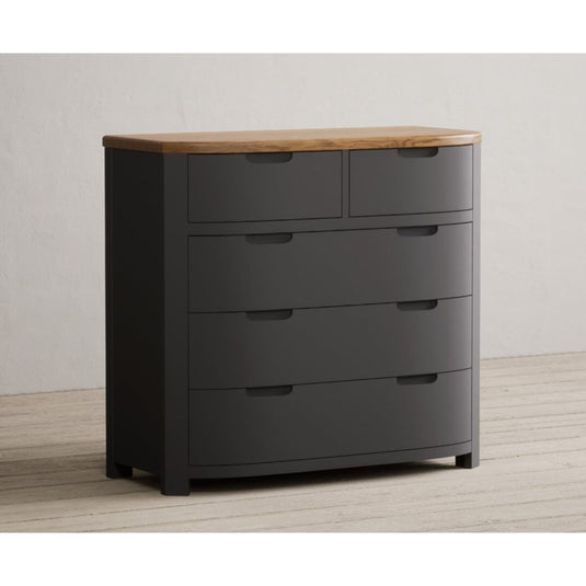 Bradwell Oak and Charcoal Painted 2 Over 3 Chest of Drawers Storage Bradwell