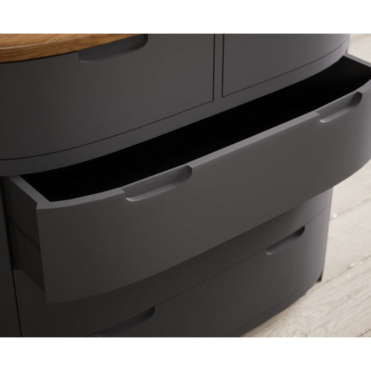 Bradwell Oak and Charcoal Painted 2 Over 3 Chest of Drawers Storage Bradwell