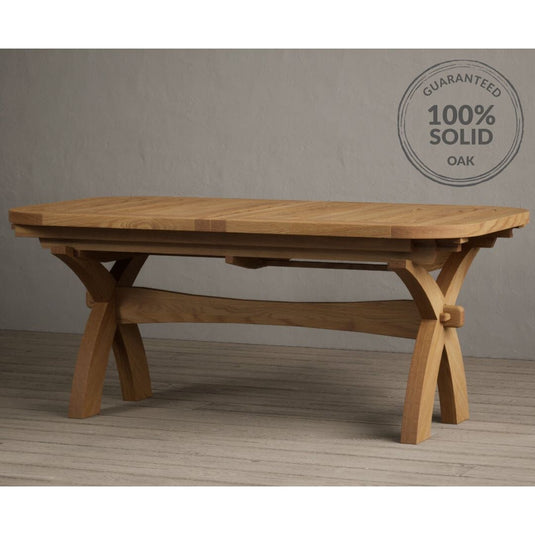 Extending Atlas 180cm Solid Oak Dining Table Table Atlas