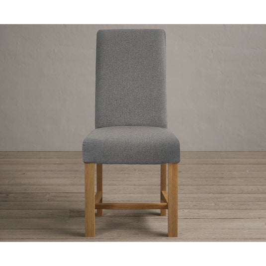 Scroll Back Braced Charcoal Grey Fabric Dining Chairs Dining Chairs Painted Charcoal Grey