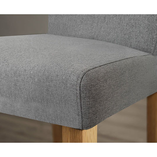 Scroll Back Braced Charcoal Grey Fabric Dining Chairs Dining Chairs Painted