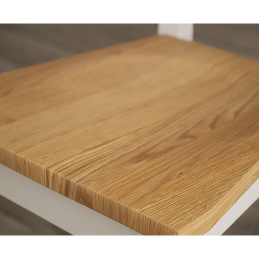 Painted Soft White X Back Dining Chairs with Oak Seat Pad Dining Chairs Painted