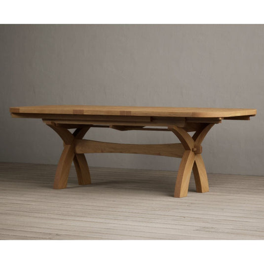 Extending Atlas 180cm Solid Oak Dining Table Table Atlas