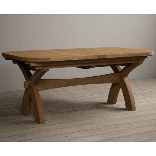 Extending Atlas 180cm Solid Oak Dining Table Table Atlas