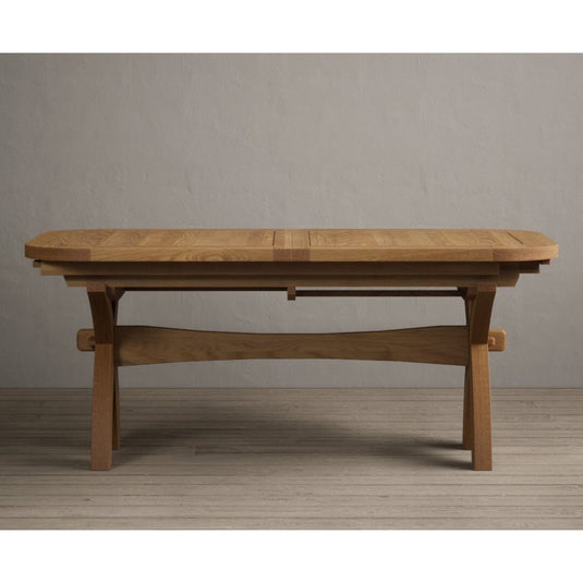Extending Atlas 180cm Solid Oak Dining Table Table Atlas