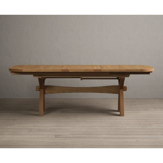 Extending Atlas 180cm Solid Oak Dining Table Table Atlas