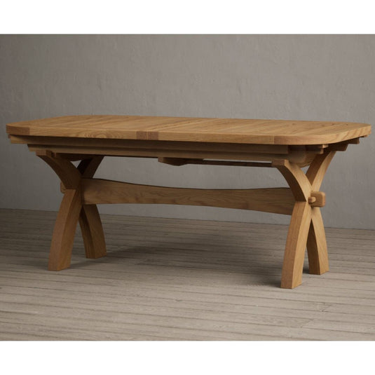 Extending Atlas 180cm Solid Oak Dining Table Table Atlas