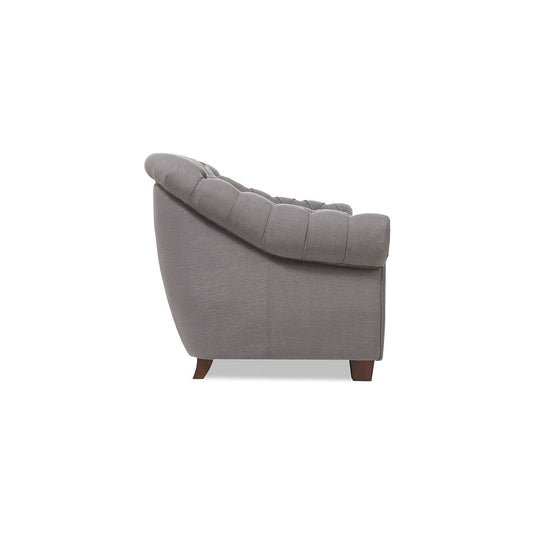 Eva Chesterfield Grey Linen Fabric 3 Seater Sofa Sofa Eva