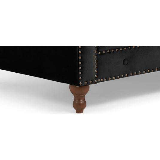 Westminster Chesterfield Black Velvet 3 Seater Sofa Sofa Westminster