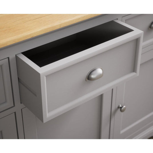 Bridstow Oak and Light Grey Painted Large Sideboard Sideboards Bridstow