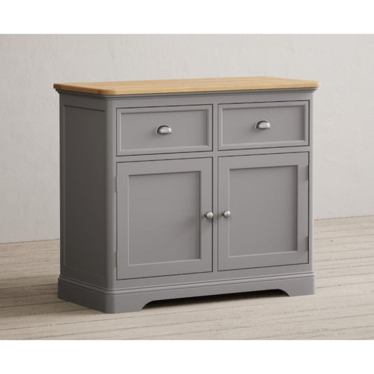 Bridstow Oak and Light Grey Painted Small Sideboard Sideboards Bridstow