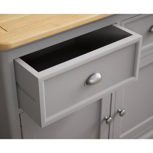 Bridstow Oak and Light Grey Painted Small Sideboard Sideboards Bridstow