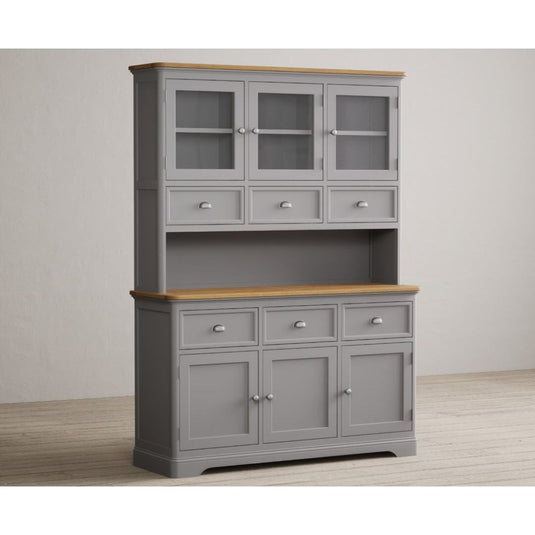 Bridstow Oak and Light Grey Painted Large Dresser Dresser Bridstow