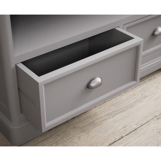 Bridstow Oak and Light Grey Painted Corner TV Cabinet Occasionals Bridstow