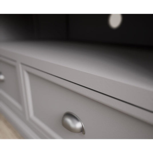 Bridstow Oak and Light Grey Painted Corner TV Cabinet Occasionals Bridstow