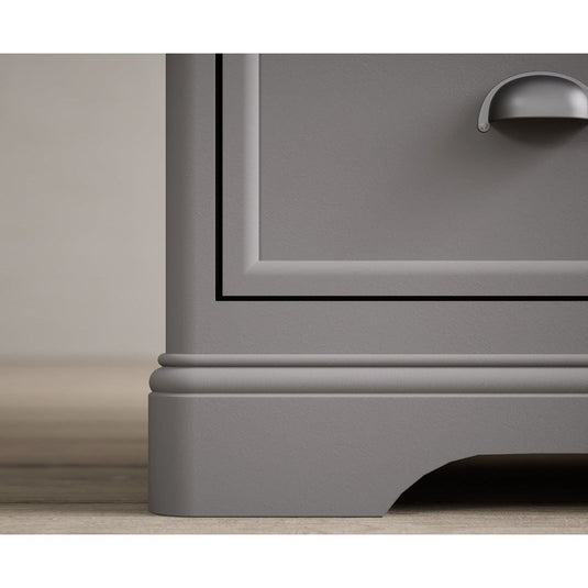 Bridstow Oak and Light Grey Painted Glazed Display Cabinet Storage Bridstow