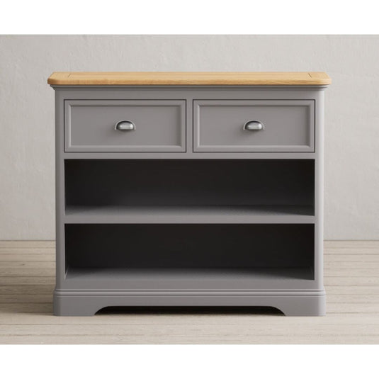 Bridstow Oak and Light Grey Painted Storage Console Table Occasionals Bridstow